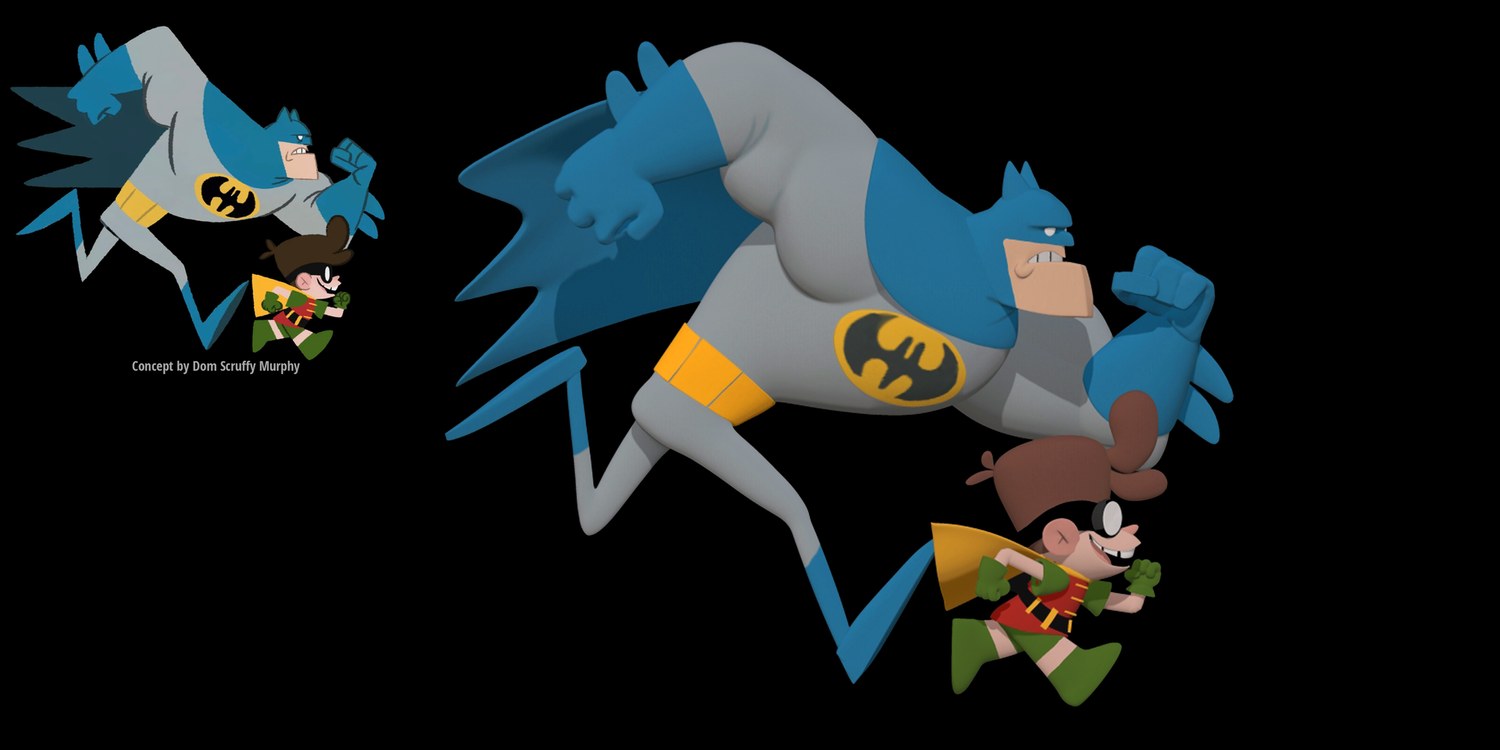 Batman and Robin character models — concept by Dom Scruffy Murphy