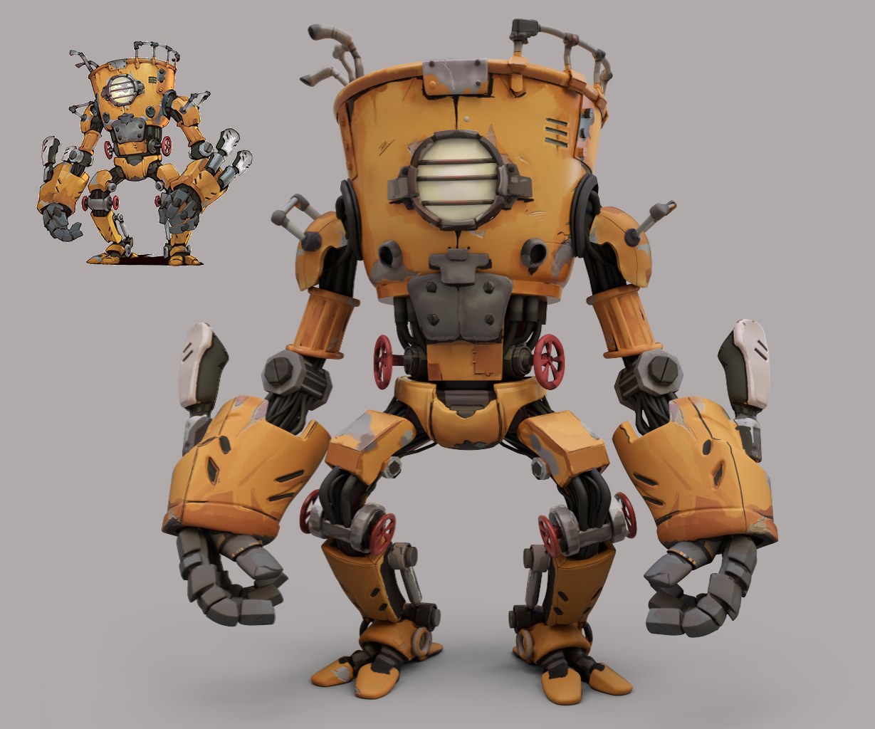 Textured mech — concept by Lin Chang @swhj_1988